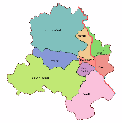 List of Districts in Delhi | District Map | Population | Area | Density ...