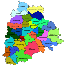 List of Districts in Telangana | Population | Area | District Map